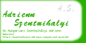 adrienn szentmihalyi business card