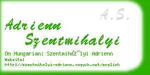 adrienn szentmihalyi business card